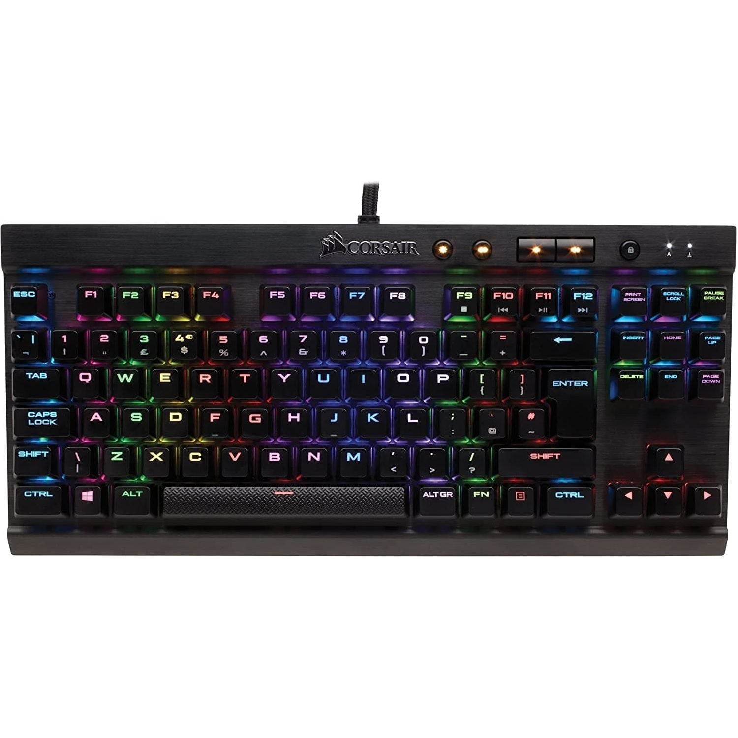 Buy Corsair,Corsair K65 RGB RAPIDFIRE Compact Mechanical Keyboard (CHERRY MX SPEED RGB, Aircraft-Grade Anodised Brushed Aluminium, 10 Keyless Design, Vibrant Multi-Colour LED Backlighting) QWERTY, Black - Gadcet.com | UK | London | Scotland | Wales| Ireland | Near Me | Cheap | Pay In 3 | Keyboards